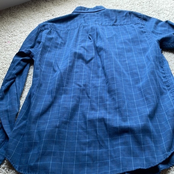 Dockers stain resistant wrinkle free Xl blue button down plaid shirt - Picture 7 of 7